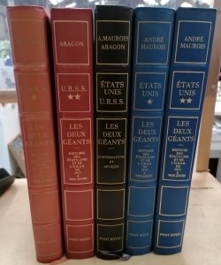 Livres les 2 Géants URSS-Etats-Unis par Aragon et A. Maurois en 5 volumes
