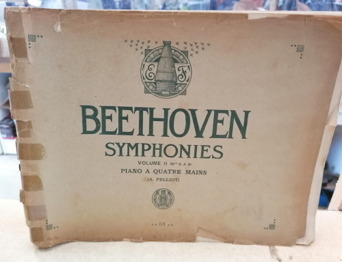 Partition BEETHOVEN symphonies 6 à 9 Piano à quatre mains HEUGEL éditions