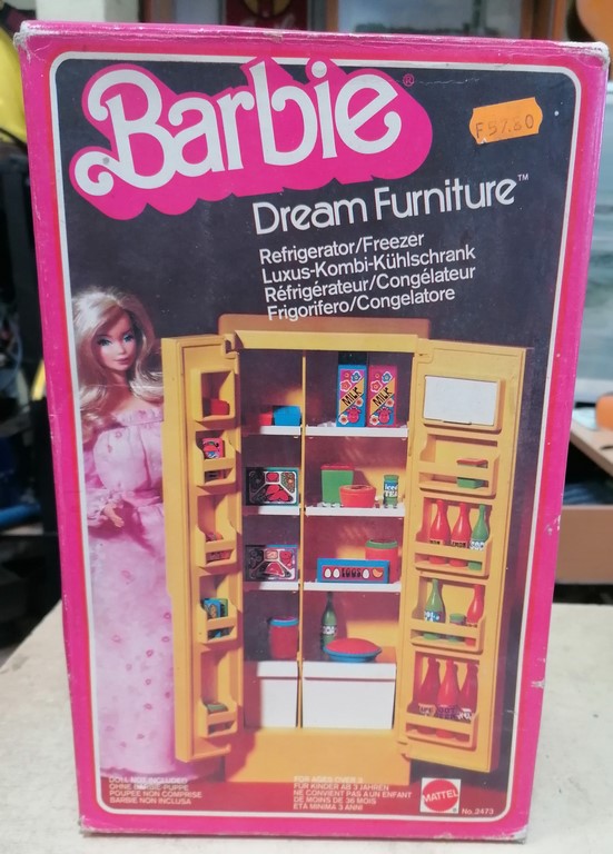 Réfrigérateur Barbie N° 2473 de 1979 avec ses accessoires