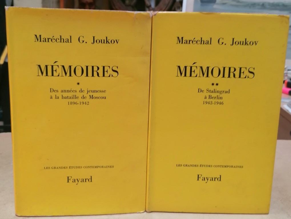 Livres "Mémoires" du Maréchal G. Joukov en 2 volumes
