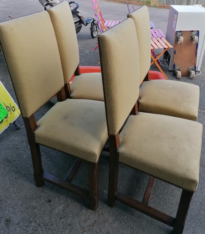 Ensemble de 4 chaises en tissu