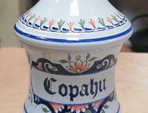 Pot à Pharmacie « Copahu » décors Rouen fait main