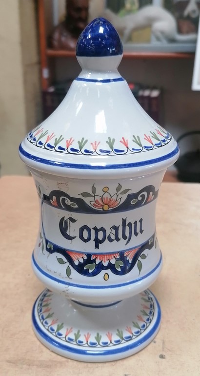 Pot à Pharmacie "Copahu" décors Rouen fait main