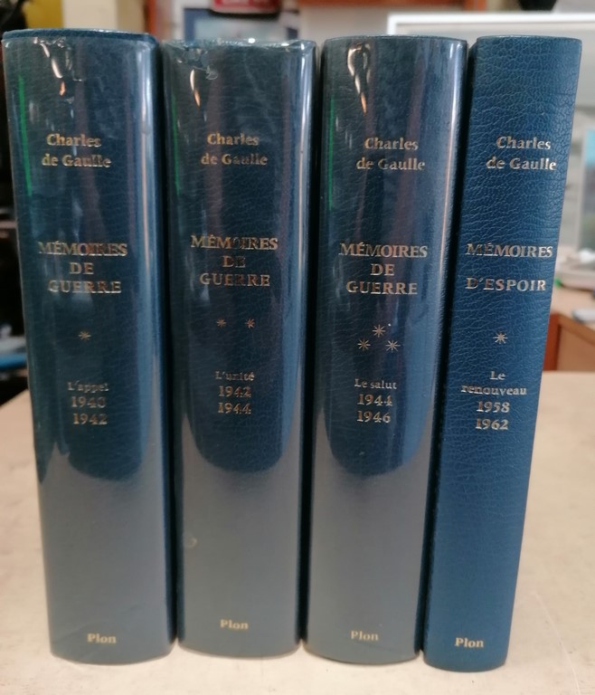 Livres "Mémoires de Guerre" par Charles de Gaulle en 4 volumes