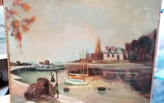 Peinture bateaux au port