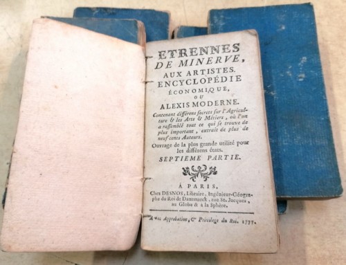 Ensemble de 5 livres « Étrennes de Minerve » parus en 1782 (série incomplète)