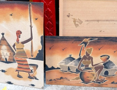 Peinture africaine sur sable