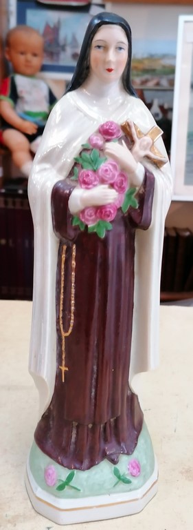 Statuette de Sainte Thérèse en porcelaine