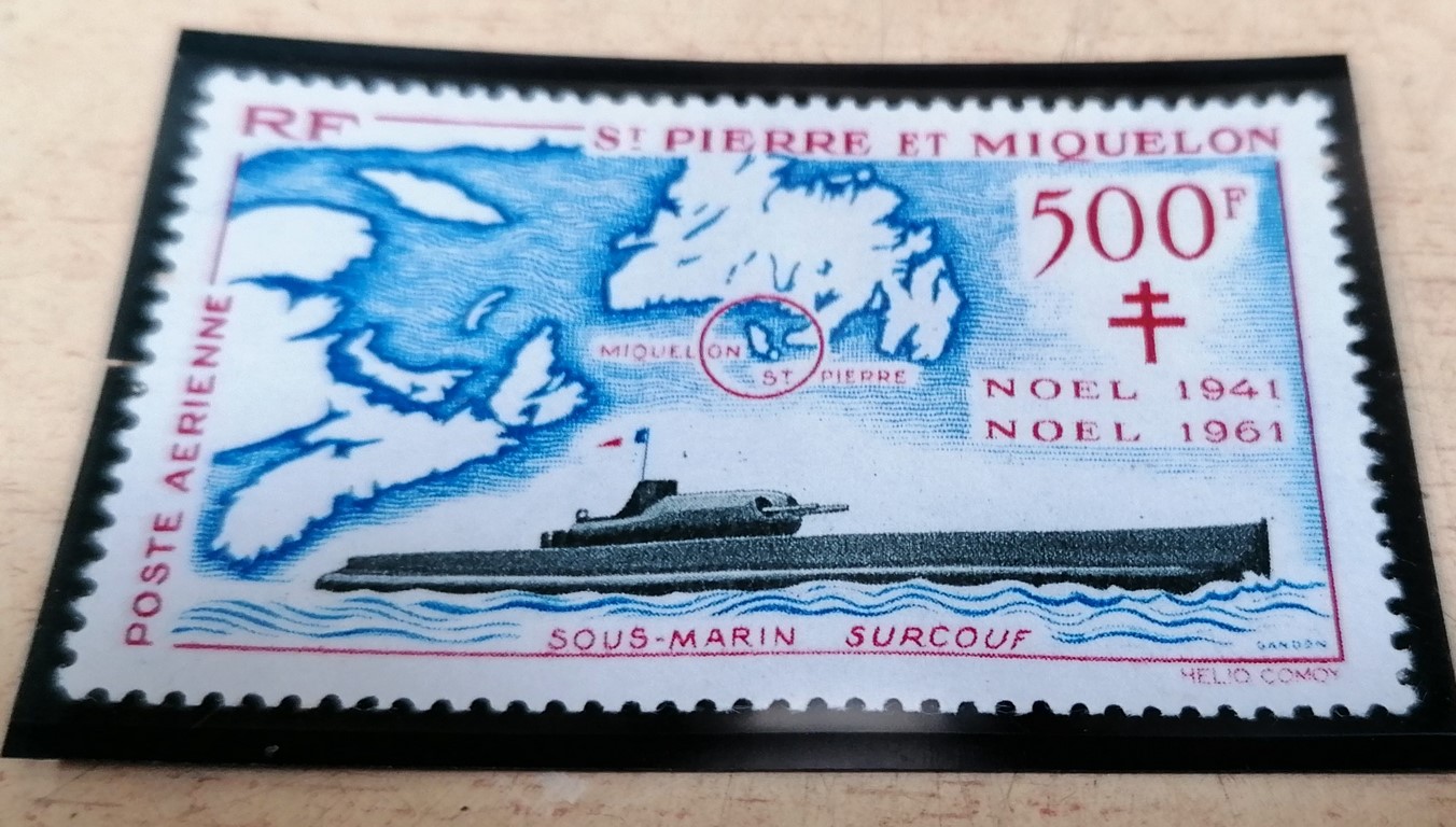 Rare timbre non oblitéré de la Poste aérienne Saint Pierre et Miquelon