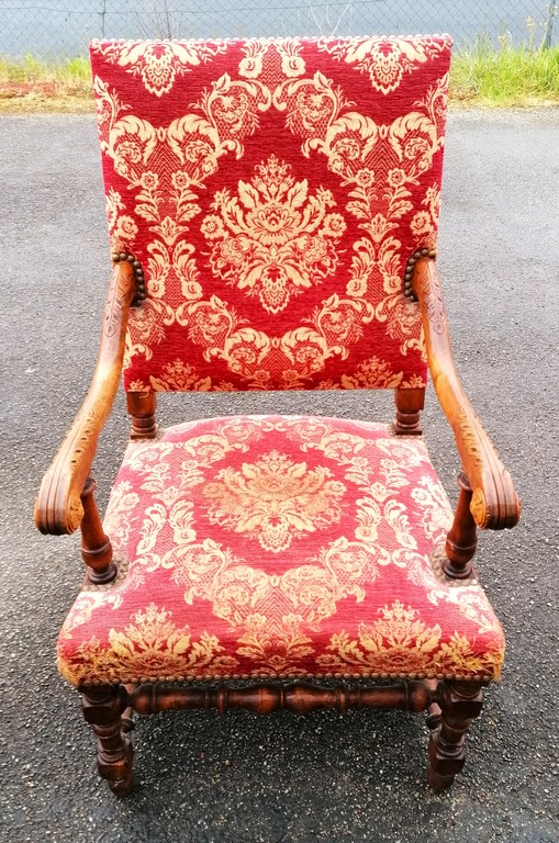 Grand fauteuil assise tapissée