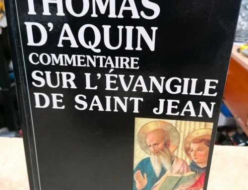 Livre Thomas d’Aquin commentaire sur l’évangile selon Saint Jean
