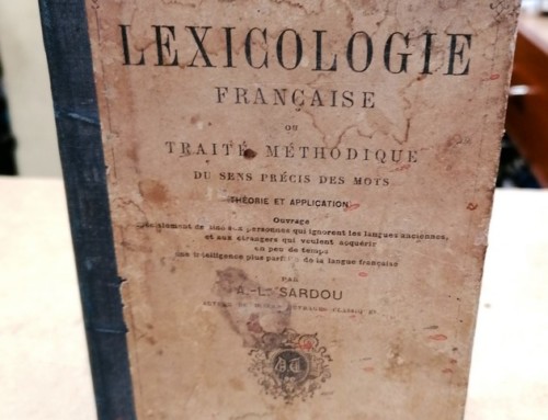 Livre Lexicologie française par A-L. SARDOU en 1862