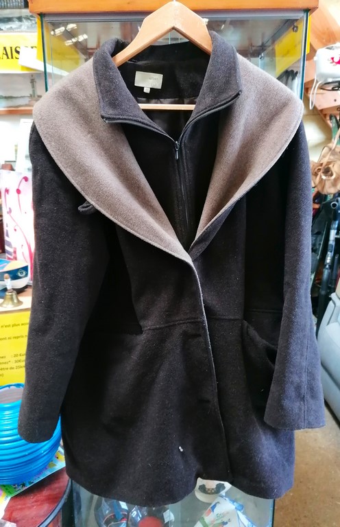 Manteau marron en laine