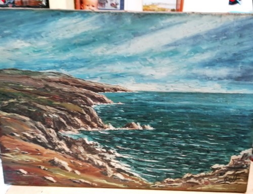 Peinture de bord de mer « Côte sauvage » par Goff