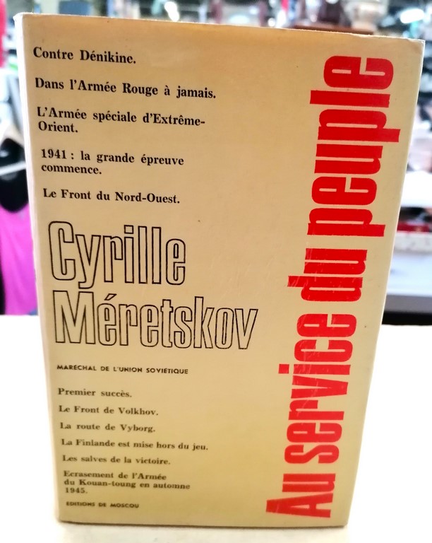 Livre au service du peuple par Cyrille Méretskov aux éditions du progrès Moscou