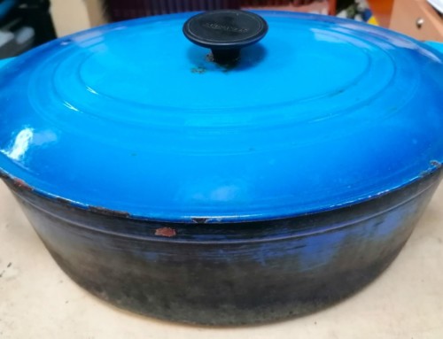 Cocotte Cousances le Creuset en fonte émaillée bleue