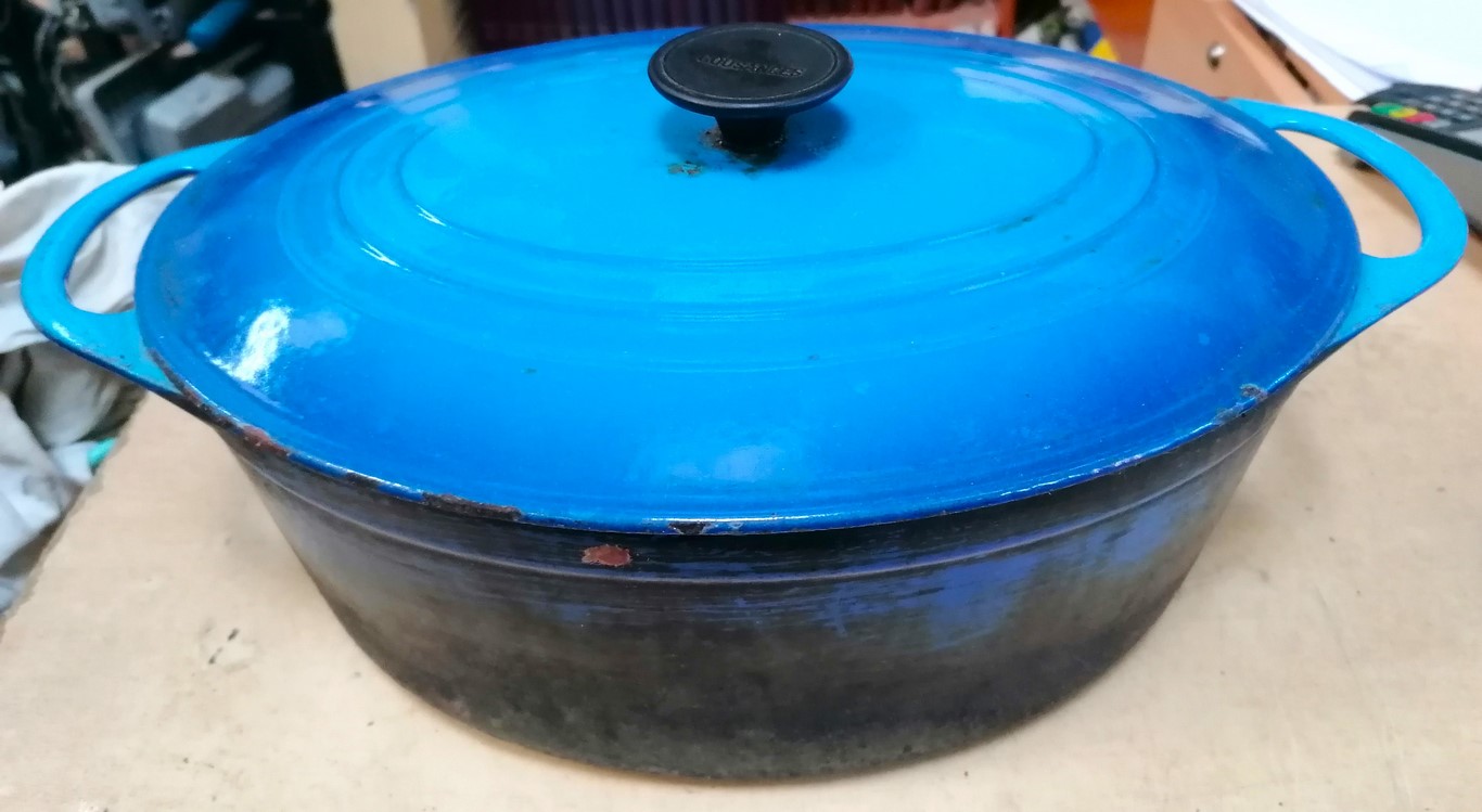 Cocotte Cousances le Creuset en fonte émaillée bleue