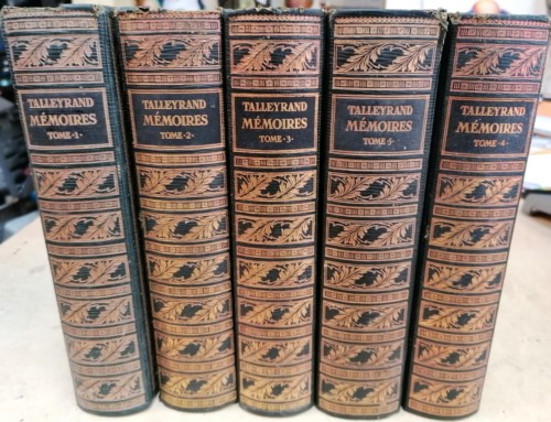 Mémoires de Talleyrand en 5 volumes