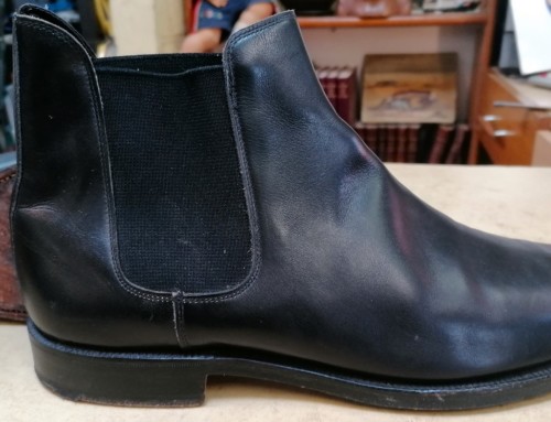 Chaussures montantes hommes en cuir noir