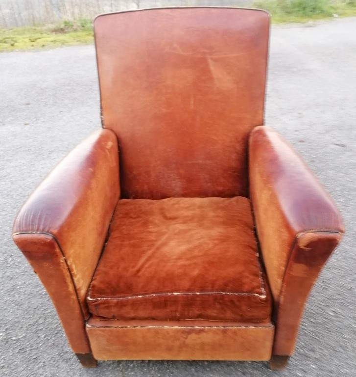 Fauteuil Club en cuir