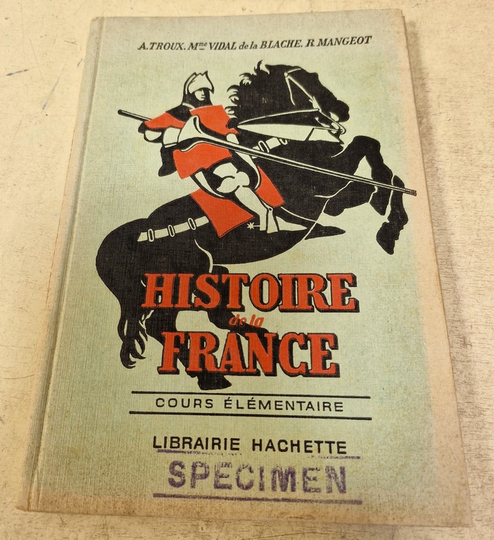 Manuel scolaire Histoire de la France cours élémentaire "spécimen"