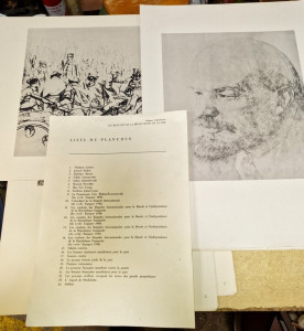 Lot de 24 planches de Tadeusz KULISIEWICZ intitulées "Les Militants de la Révolution et de la Paix"