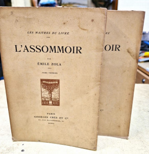 Livres l'Assomoir d'Émile Zola gravures par HERMANN-PAUL en 2 volumes éditions les maîtres du livre en MCMXX