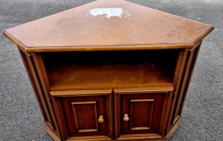 Meuble d'angle Télé en merisier