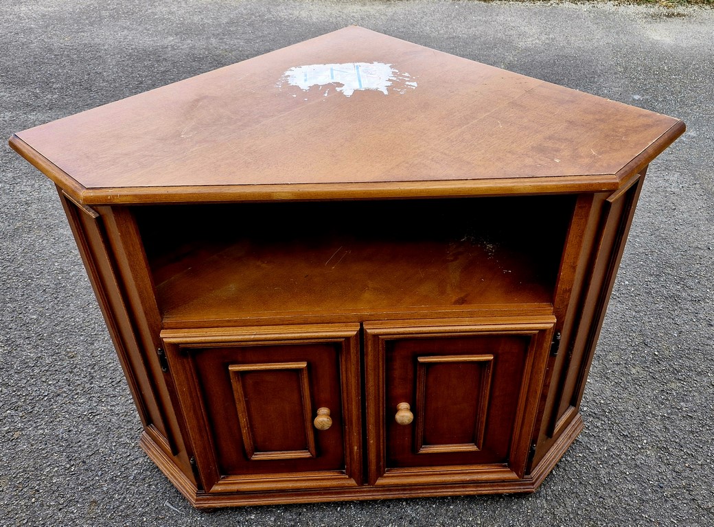 Meuble d'angle Télé en merisier