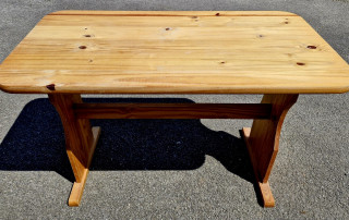 Table rectangle en pin
