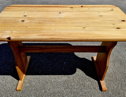 Table rectangle en pin