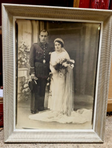 Cadre photo ancienne de mariage