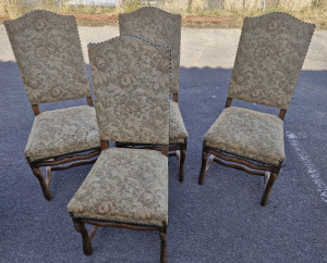 Lot de 4 chaises tapissées