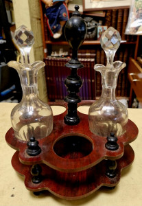 Serviteur bois huilier/vinaigrier