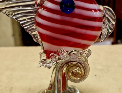 Sculpture en verre de poisson