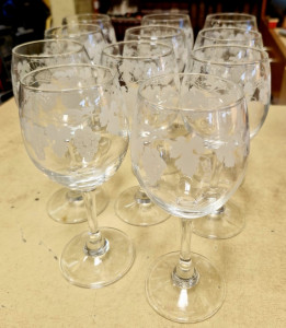 Verres à vin x 11