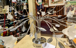 Lustre métal et verre