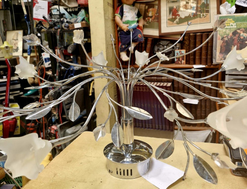 Lustre métal et verre