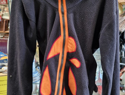 Veste népalaise noire et orange