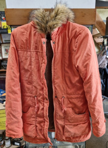 Doudoune orange fourrée