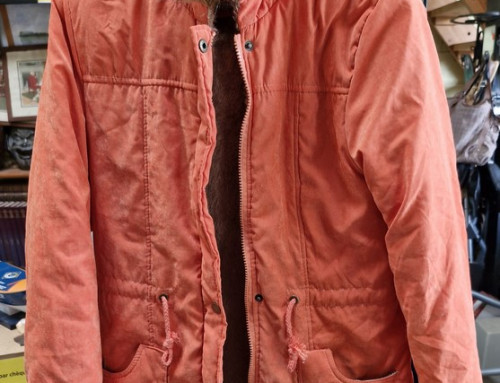 Doudoune orange fourrée
