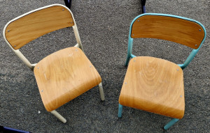 Chaise enfant bois et métal