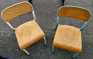 Chaise enfant bois et métal