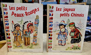 Livres "Les joyeux petits chinois" et "Les petits peaux-rouges" aux éditions Piccoli de 1949