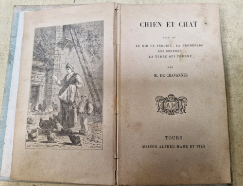 Livre « Chien et Chat » par M. de CHAVANNES illustrations YAN DARGENT