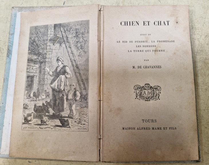 Livre "Chien et Chat" par M. de CHAVANNES illustrations YAN DARGENT