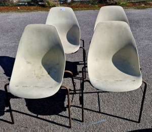 Ensemble de 4 chaises vintages Alladin