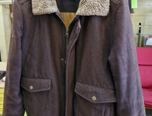 Blouson marron en laine de la marque KULTE