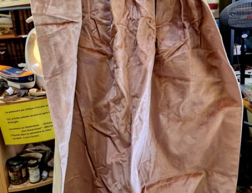 Grande tenture en velours rose