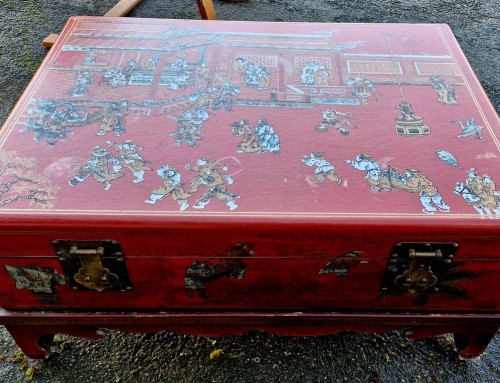 Coffre table basse chinois